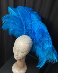 Image 2 of Aqua Blue Extra Large Feather Clip