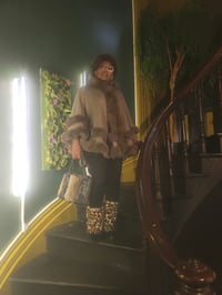 Image 2 of Cape with faux fur