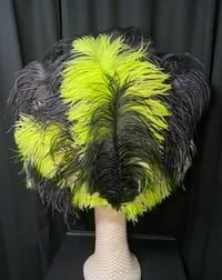 Image 2 of Lime Green and Black Extra Large Feather Clip