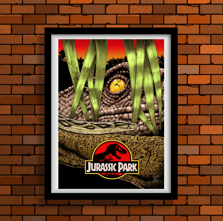 A3 AMBER EYE POSTER PRINT