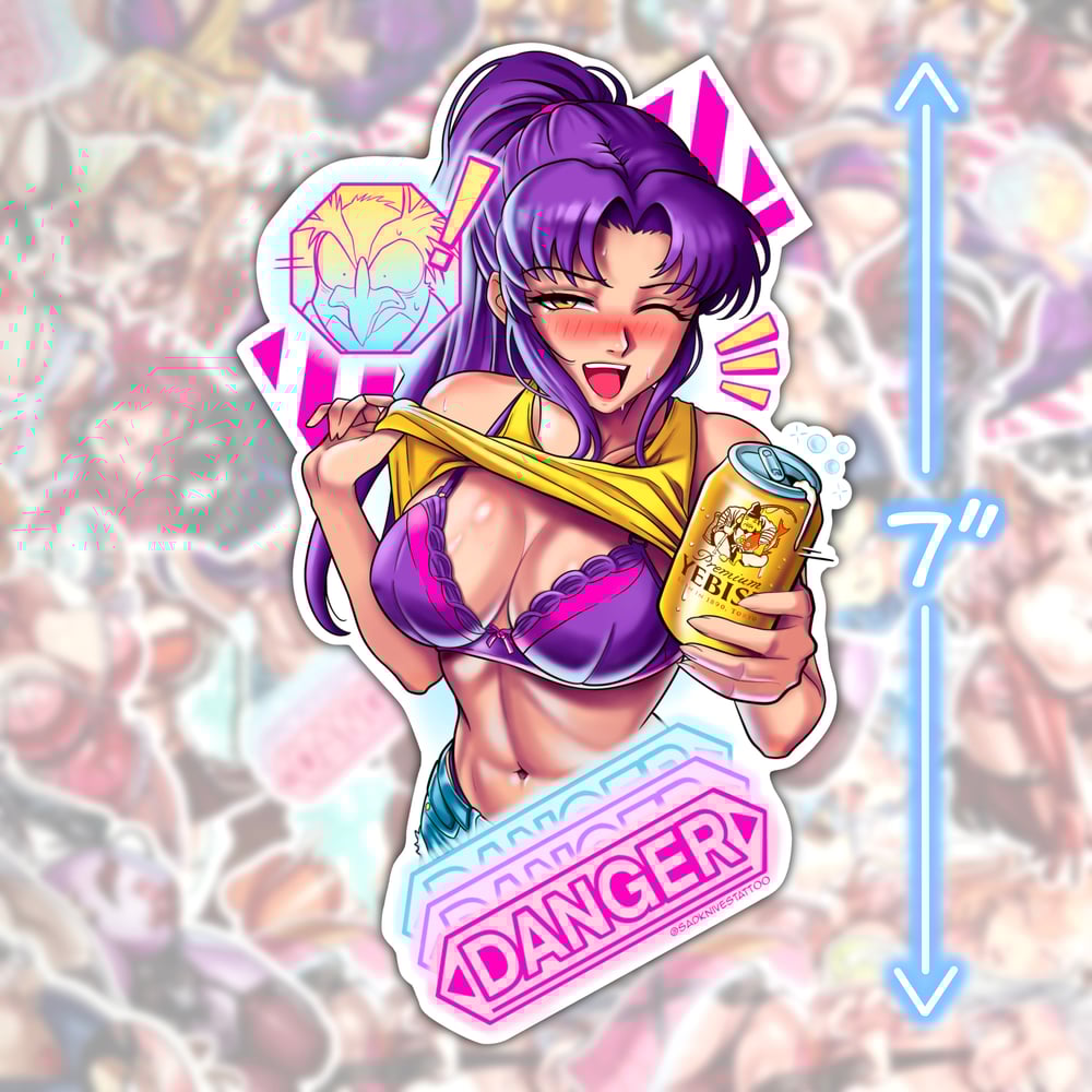 Drunk Misato (Evangelion) Sticker