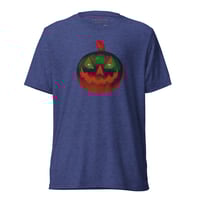 Image 17 of Short Sleeved T-shirt (Adult M/F) - Jack O Lantern Retro Orange Glow