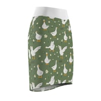 Image 3 of Goose Pencil Skirt — Women's Printed AOP Skirt