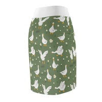 Image 4 of Goose Pencil Skirt — Women's Printed AOP Skirt