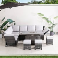 Image 4 of Seattle - 9 Seat Reclining Sofa & Rising Fire Pit Sofa Set
