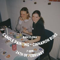 Image 1 of Candle Painting + Cinnamon Buns, 24th of February, 7-9pm, Barcelona