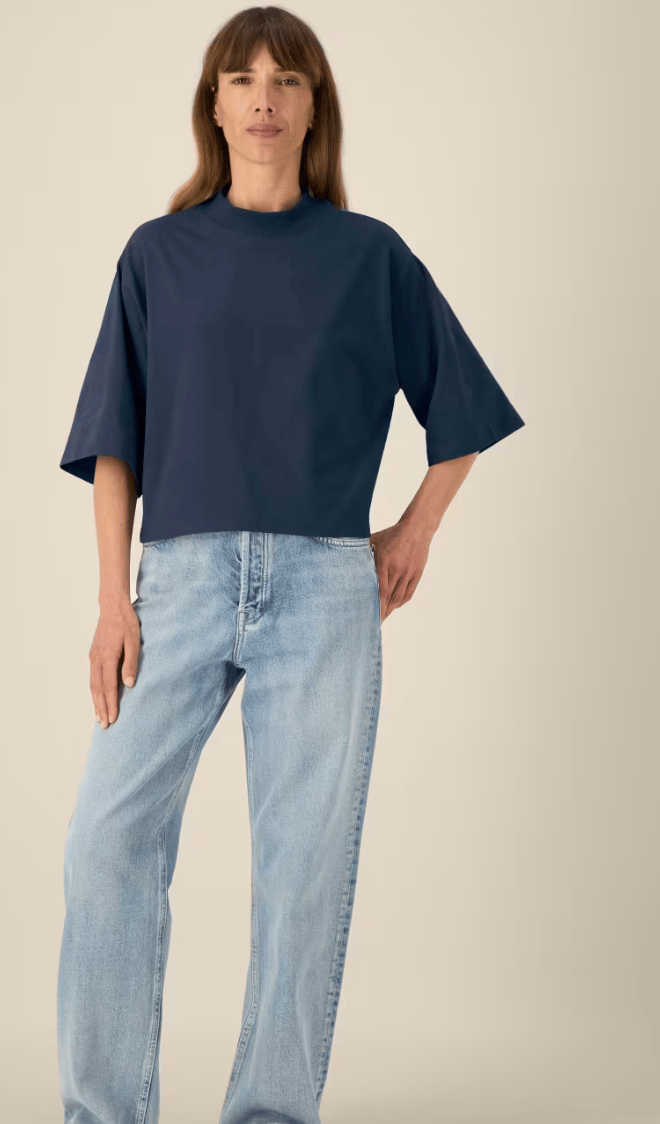 Image of Navy Boxy Tee  ADULT - One Summer Sprinkle