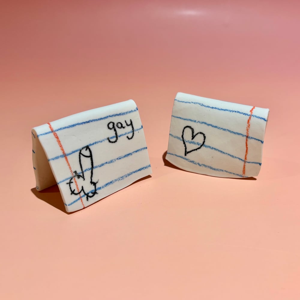 Image of Gay ceramic card 