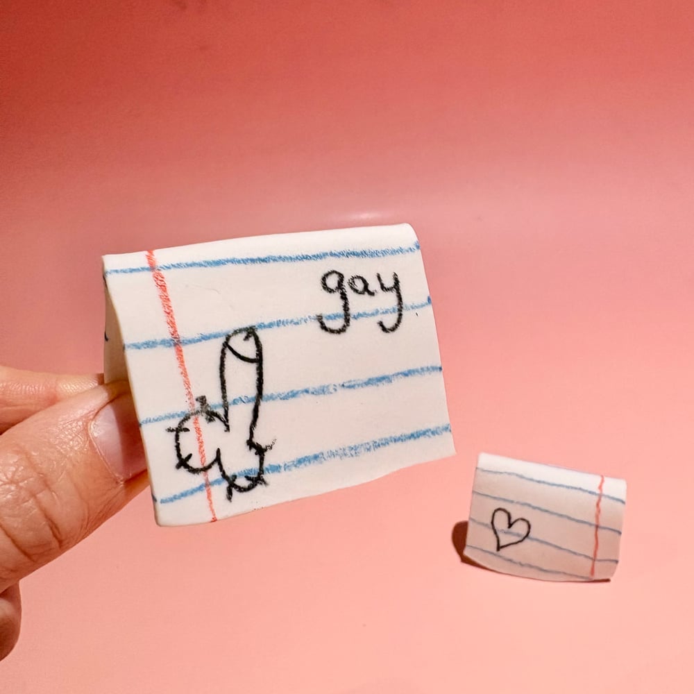Image of Gay ceramic card 