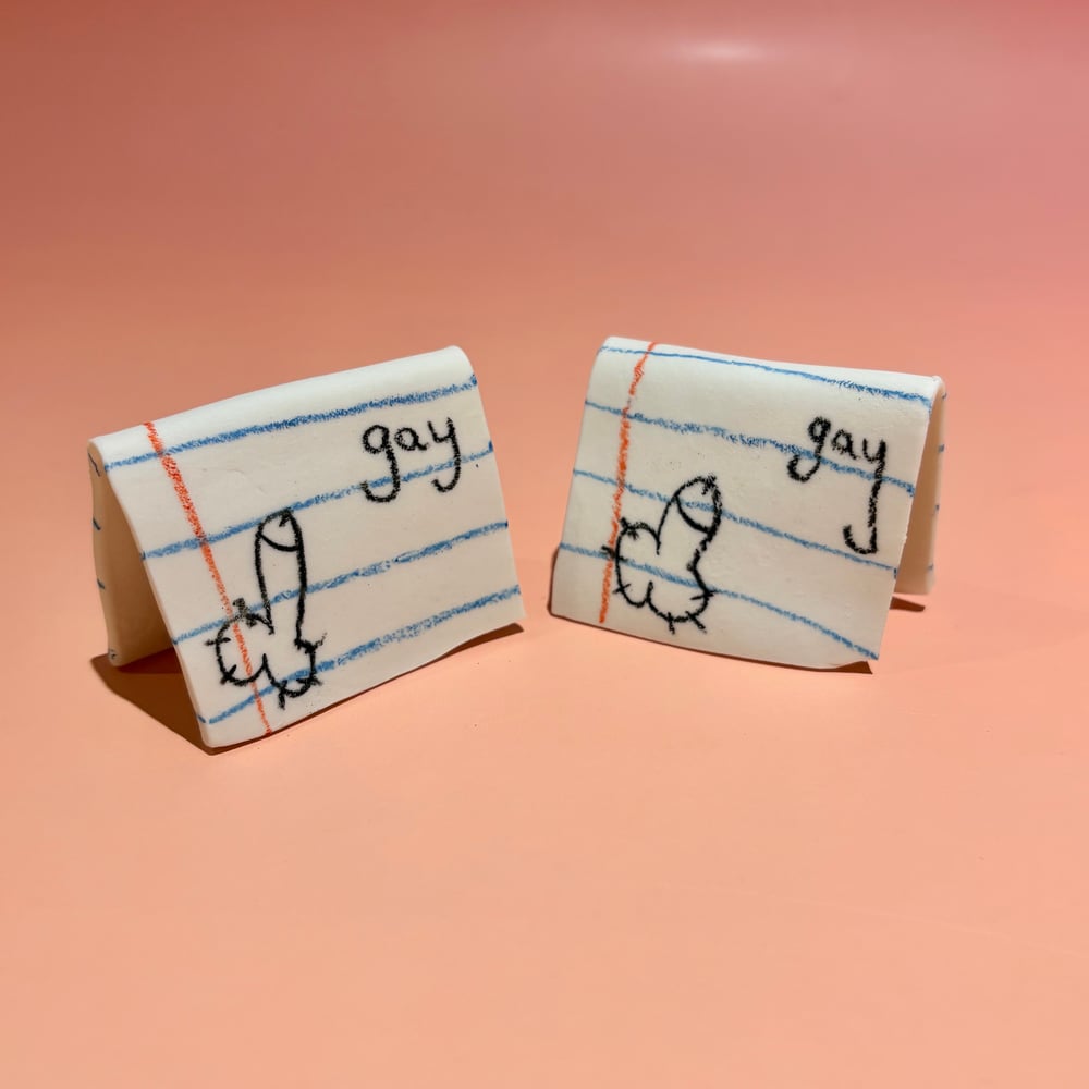 Image of Gay ceramic card 