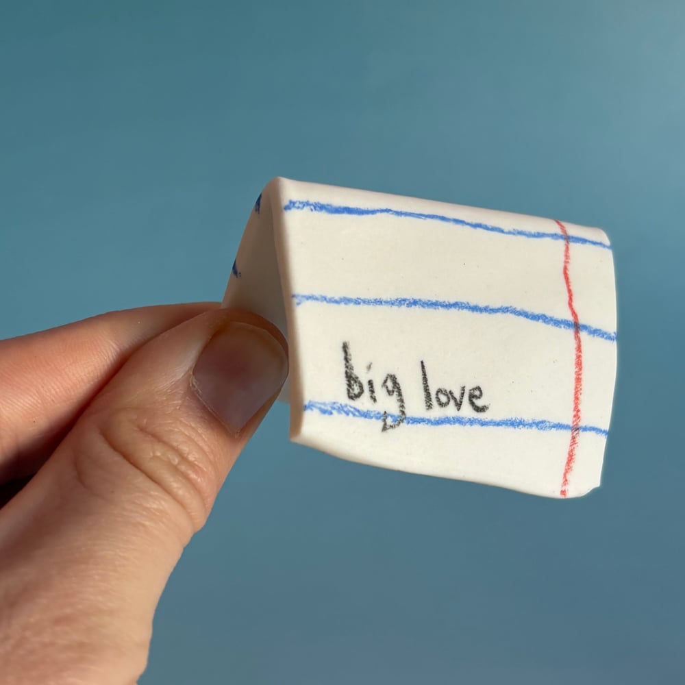 Image of I ❤️ U 💦 ceramic card 