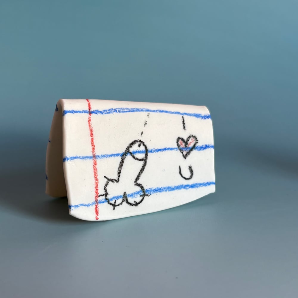 Image of I ❤️ U 💦 ceramic card 