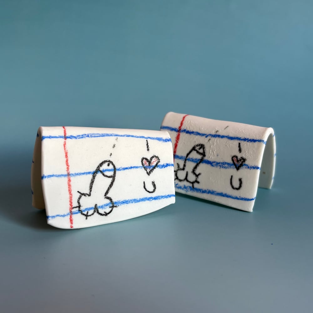 Image of I ❤️ U 💦 ceramic card 