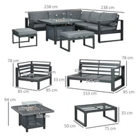Image 4 of San Diego - Aluminium Fire Pit Set
