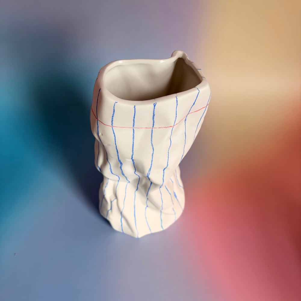 Image of Crunched Paper Vase 