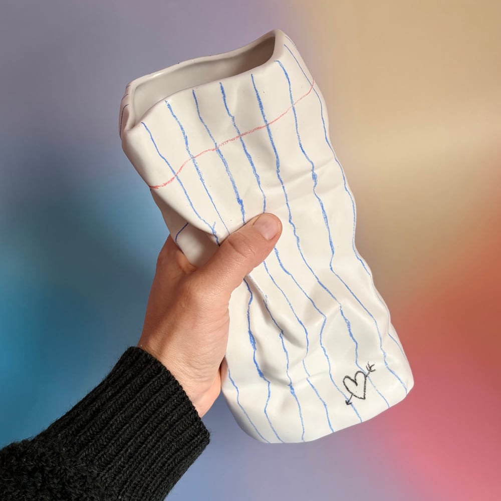 Image of Crunched Paper Vase 