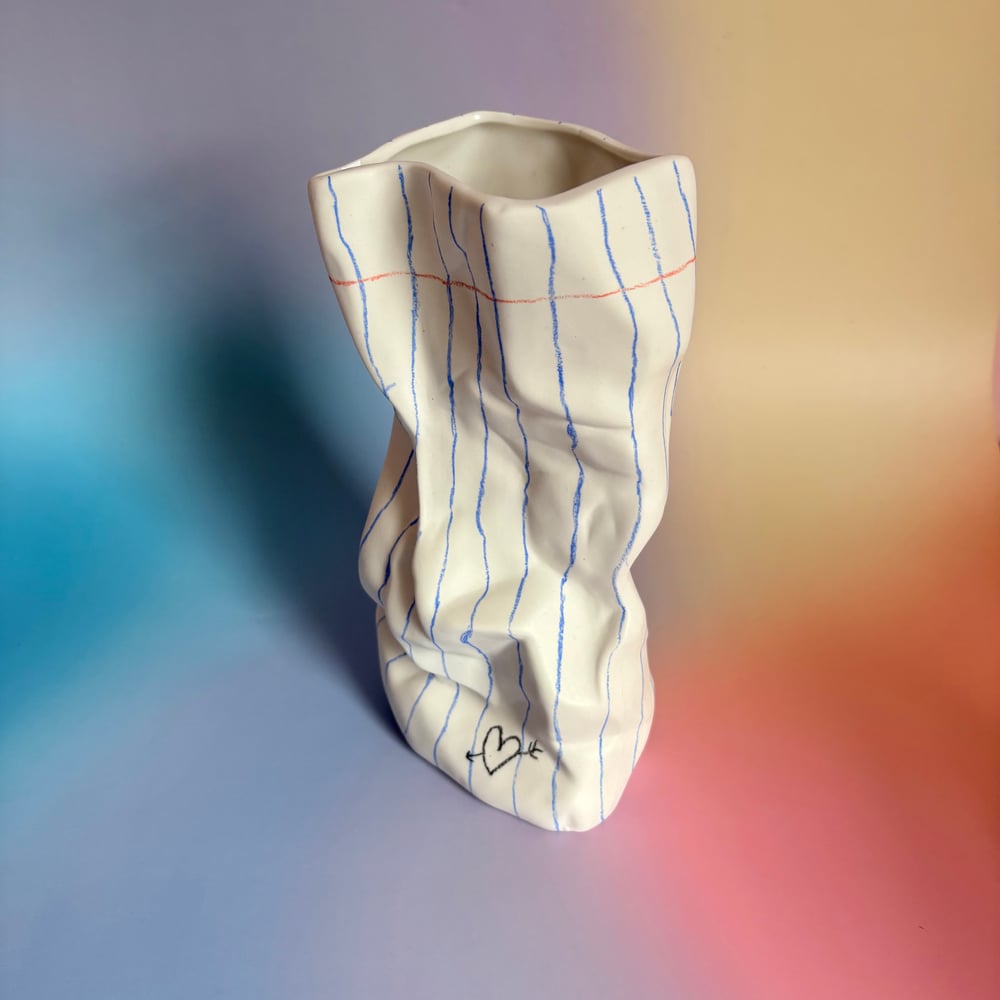 Image of Crunched Paper Vase 