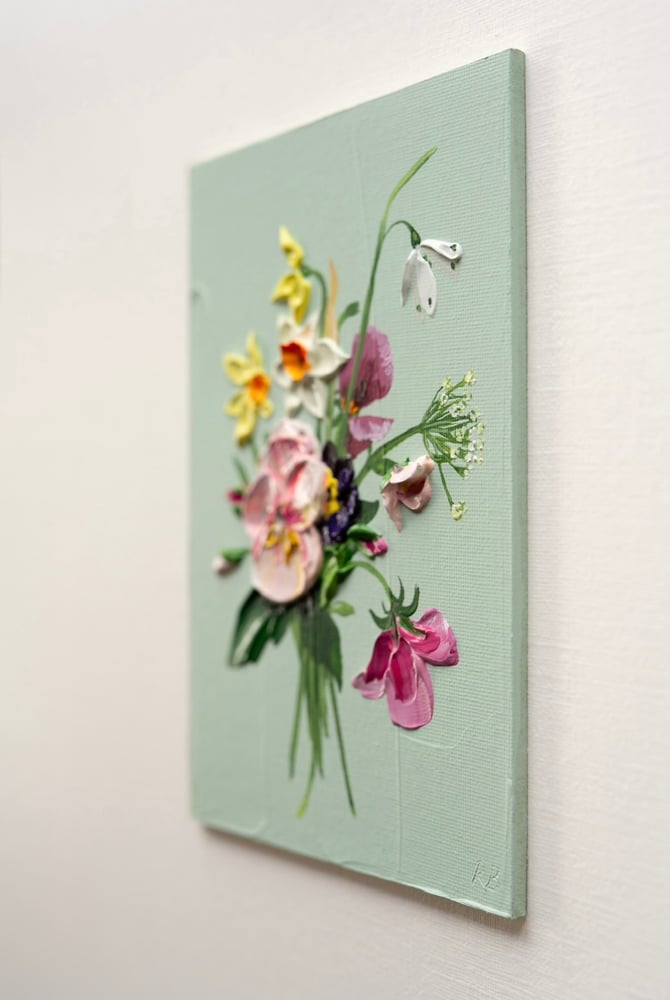 Image of Spring Posy On Mint Green