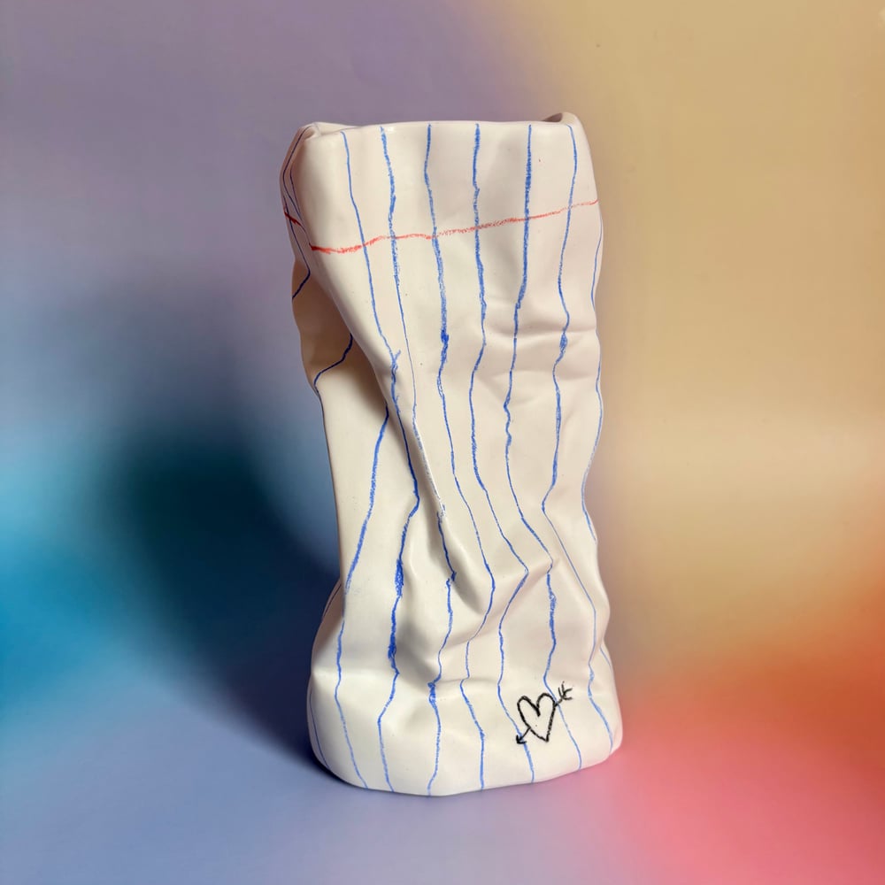 Image of Crunched Paper Vase 