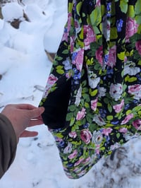 Image 3 of Cotton Knit Floral Maxi Skirt with Pockets - Small/Medium 