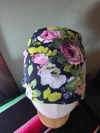 Image 3 of Cotton Stretchy Wrap in Roses on Black 