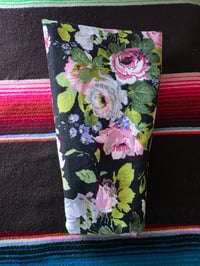 Image 4 of Cotton Stretchy Wrap in Roses on Black 