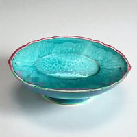 Image 4 of Grande jardinière en barbotine Art Nouveau - Orchies - faïence céramique avec anses - 1920