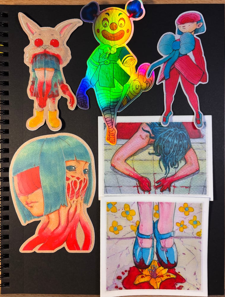 Image of Horror sticker 6 pack