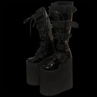 Image 2 of Gothic widow club kid extreme appetite for destruction spiked platform boots 8