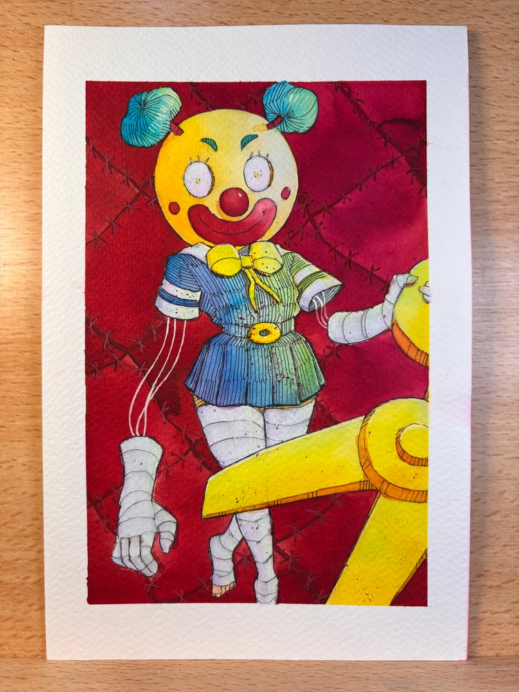 Image of Clown OC 6x9 original painting