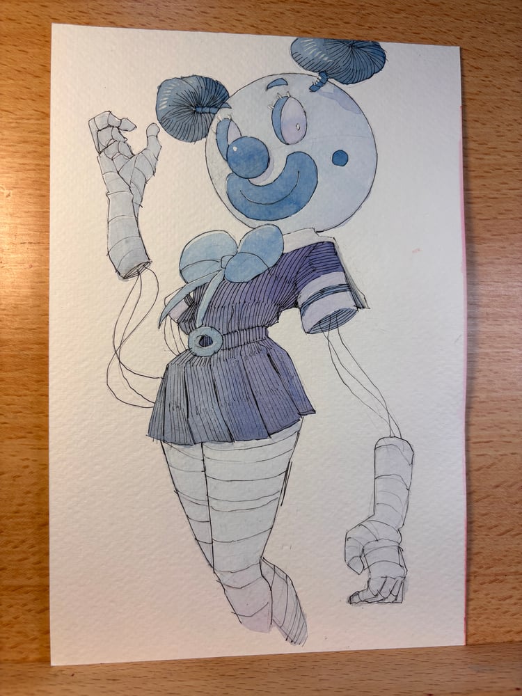 Image of Pyscho Clown 6x9 original sketch