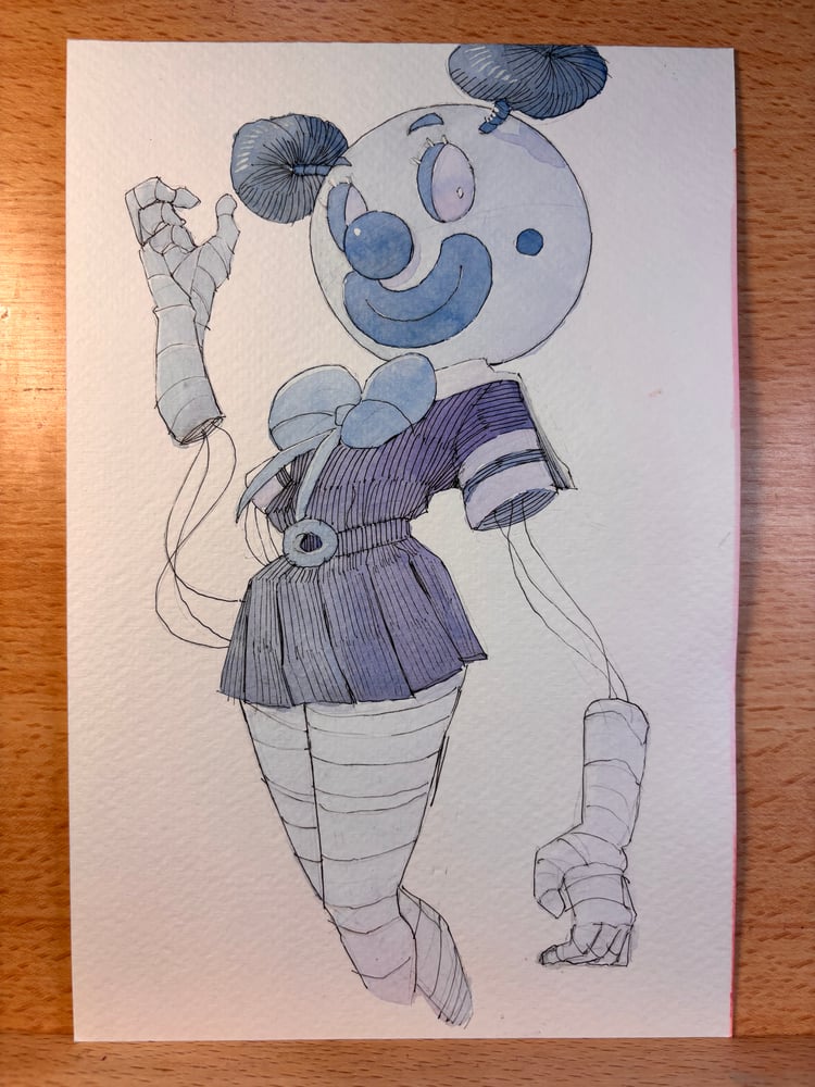 Image of Pyscho Clown 6x9 original sketch