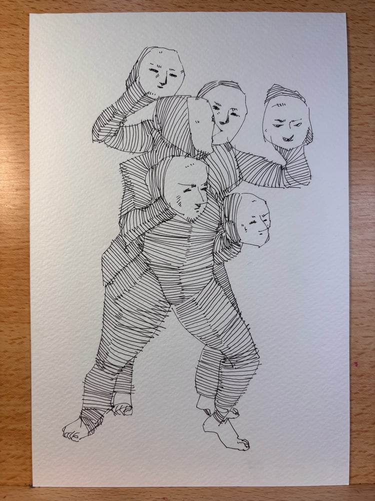 Image of Face You 6x9 original sketch