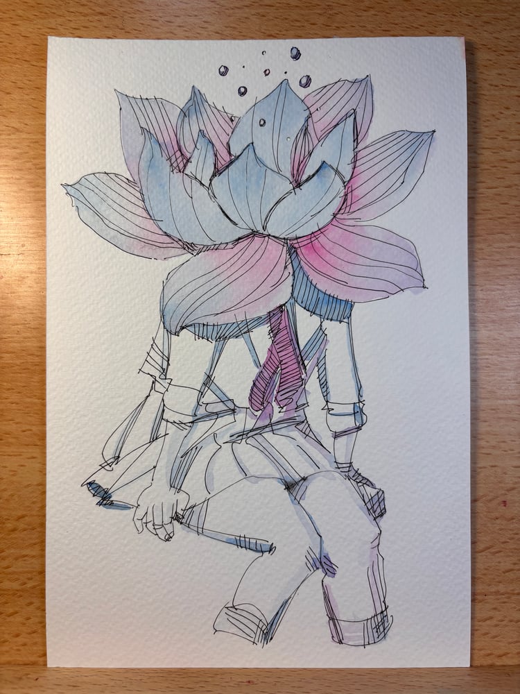 Image of Flower Girl 3 6x9 sketch