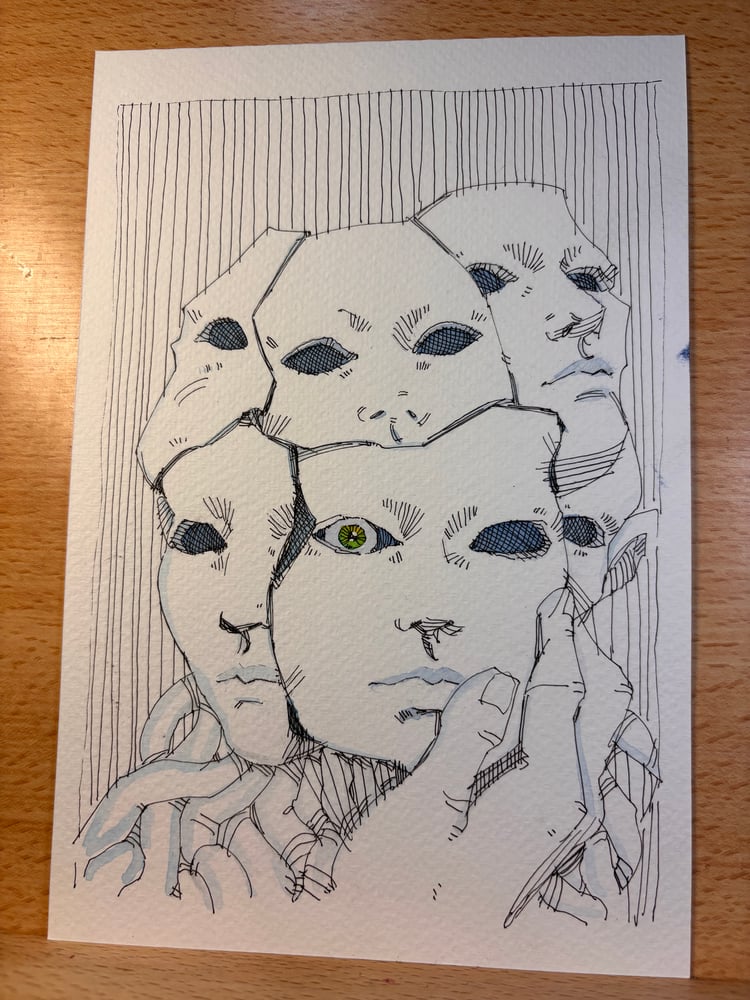 Image of Fractured 6x9 original sketch