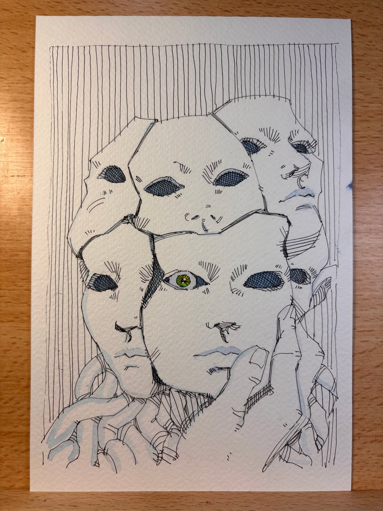 Image of Fractured 6x9 original sketch