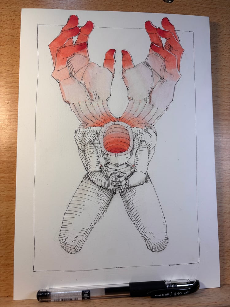 Image of Birth of an Angel 7x10 original painting