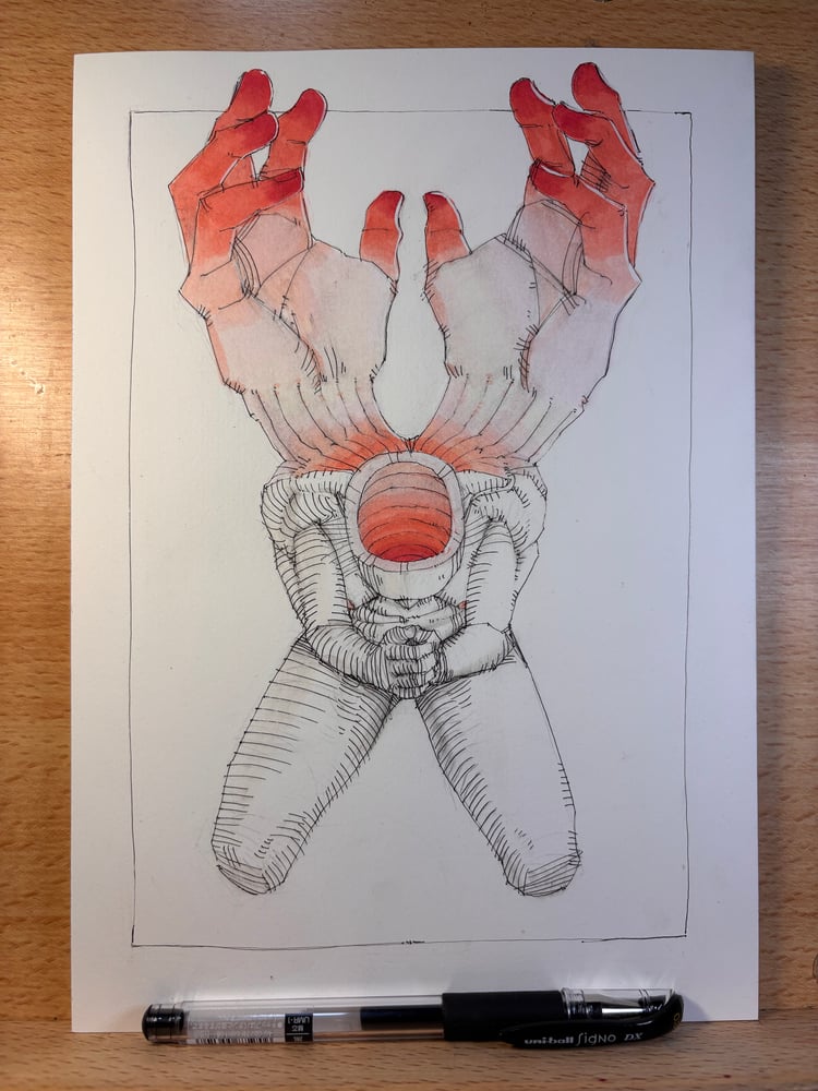 Image of Birth of an Angel 7x10 original painting