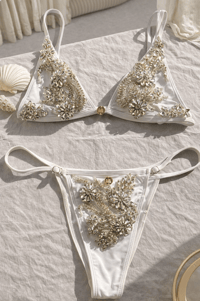 Image 1 of Silver / White Eulalia Bikini