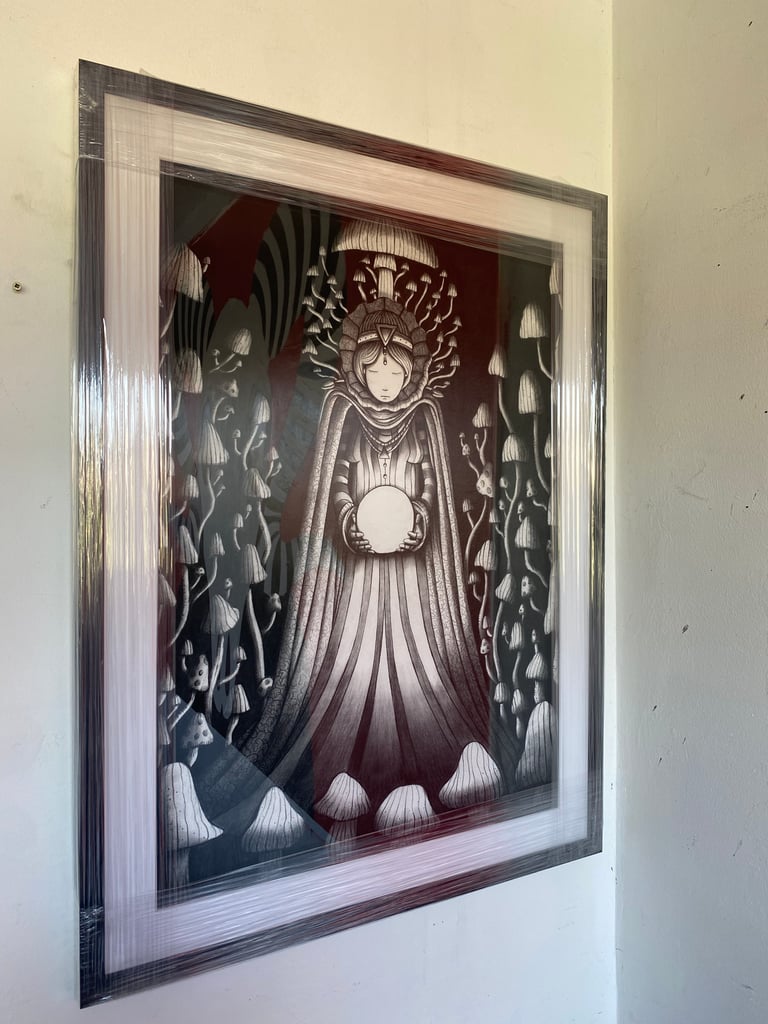 'Mushroom queen' (Framed)