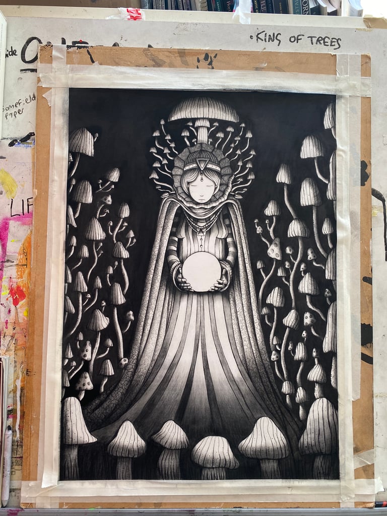 'Mushroom queen' (Framed) Image 4