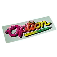OPTION EXCITING CAR MAGAZINE STICKER