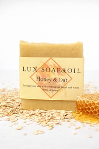 Image 1 of Honey & Oat Milk Soap 4.3 oz Bar-Handmade for Dry Sensitive Skin