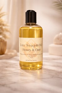 Image 1 of Honey & Oat 8 oz Shower Oil-Handmade Nourishing Body Oil