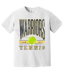 Warriors Tennis Tee-Distressed 