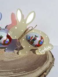 Image 2 of Frosted Acrylic Kinder Bunny Egg Holder 