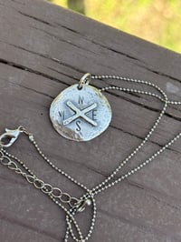 Image 1 of Rustic Gypsy Compass pendant necklace 