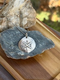 Image 2 of Rustic Gypsy Compass pendant necklace 