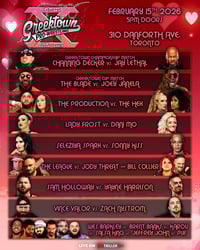 Image 1 of GREEKTOWN WRESTLING RETURNS 2/15! ❤️‍🔥 JAY LETHAL, LADY FROST, THE BLADE & JANELA! 