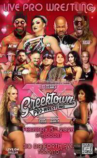 Image 2 of GREEKTOWN WRESTLING RETURNS 2/15! ❤️‍🔥 JAY LETHAL, LADY FROST, THE BLADE & JANELA! 